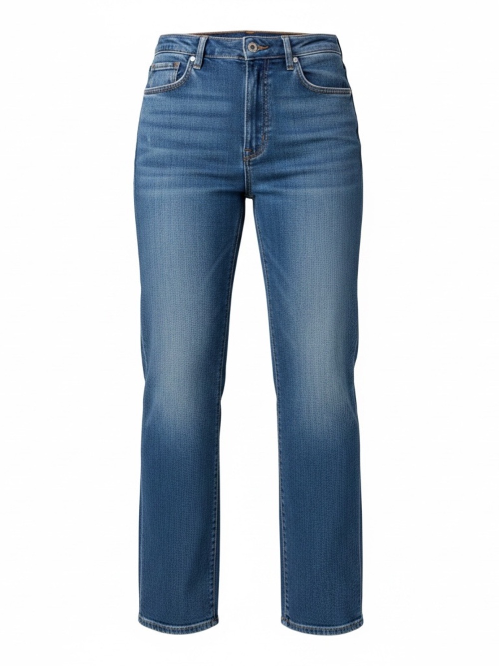 Ann Taylor Straight-Leg Jeans in Medium Blue